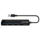 USB HUB  METAL HUB 4.3 (141-0109) USB 3.0 BLACK